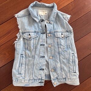 Rag & Bone distressed denim vest
